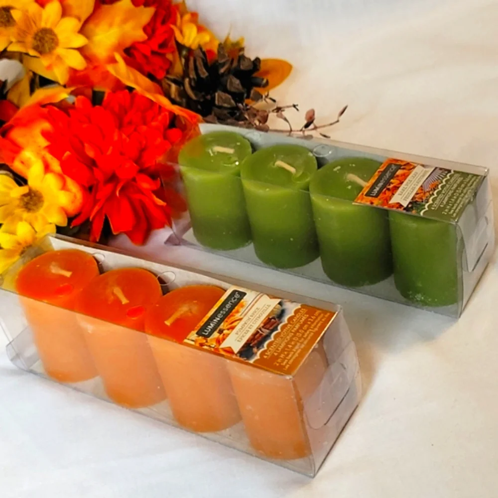 🍁🍂NEW 8 Luminessence Fall Harvest Votive Candles 🍁🍂
